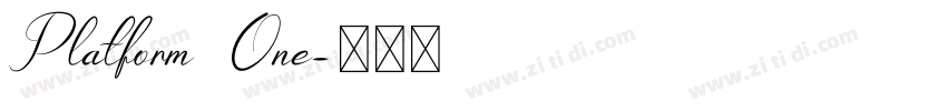 Platform One字体转换